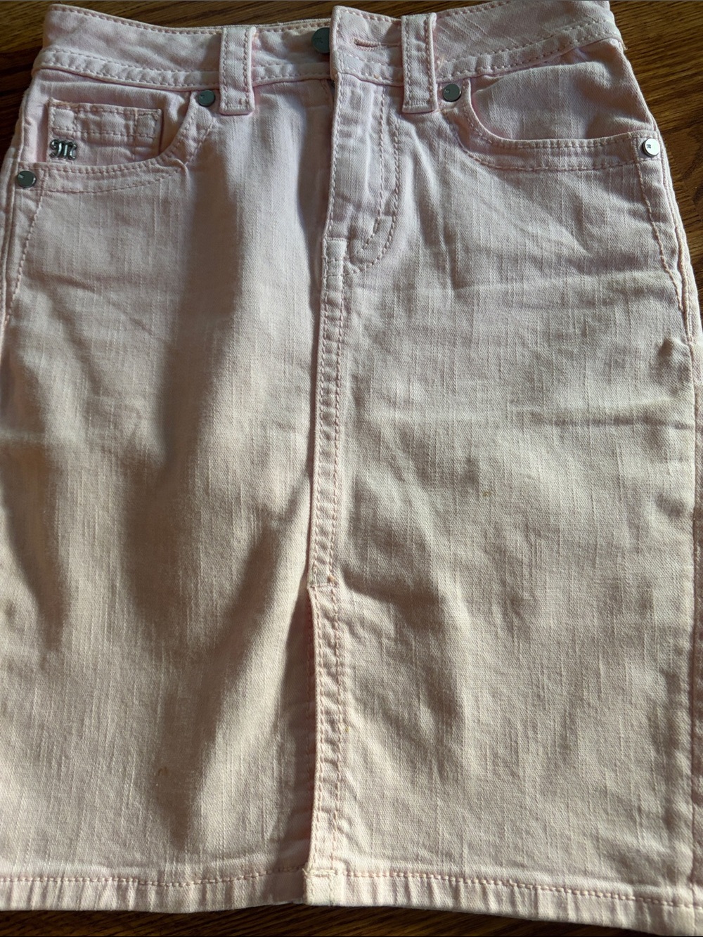Miss Me Light Pink Pencil Skirt